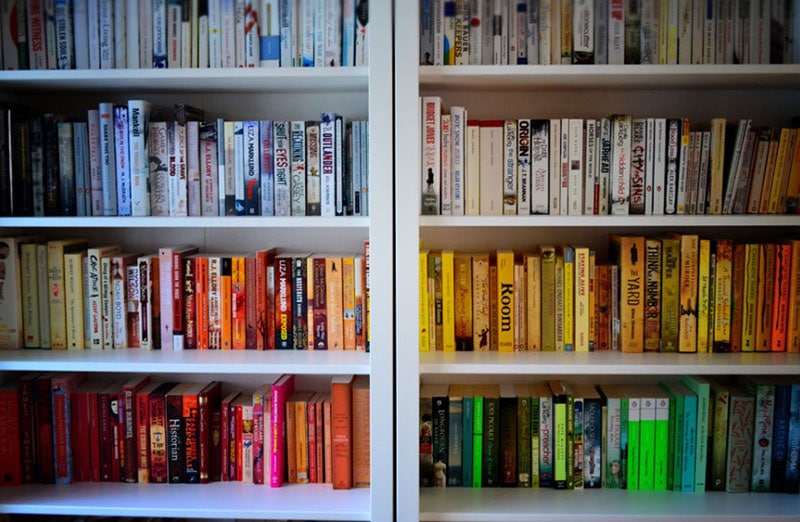Organize your books by color