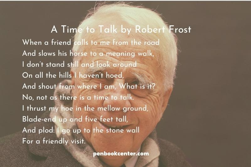 A Time to Talk by Robert Frost - classical poems about friendship