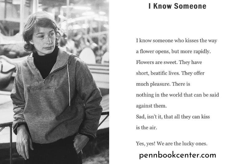 I KNOW SOMEONE Mary Oliver