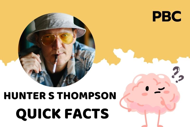 Hunter S Thompson Quick Facts 3 Hunter S Thompson Quick Facts