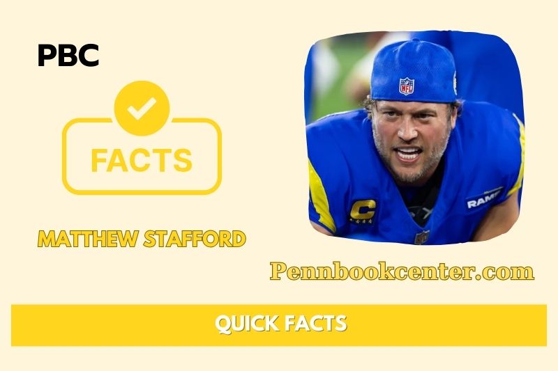 Matthew Stafford Quick Facts 3 Matthew Stafford Quick Facts
