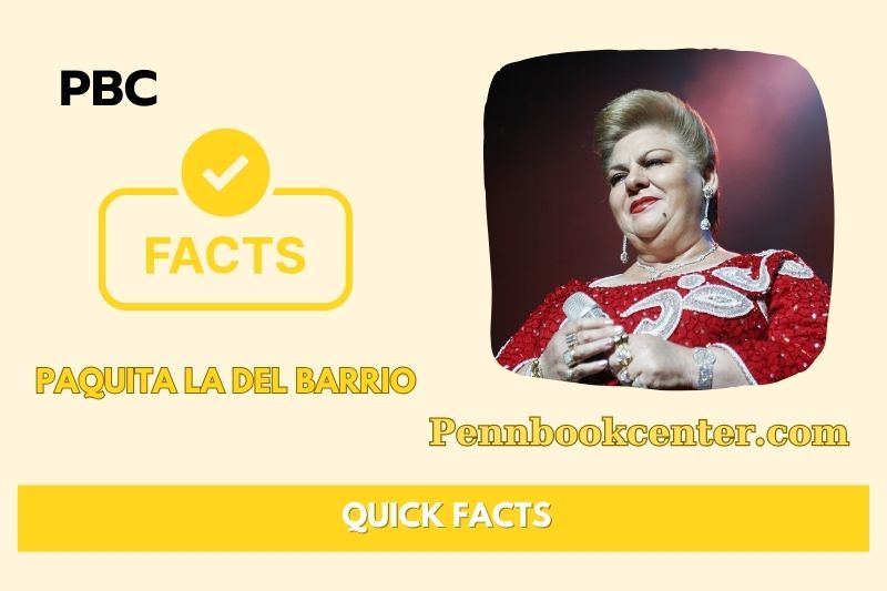 Paquita La Del Barrio Quick Facts 3 Paquita La Del Barrio Quick Facts