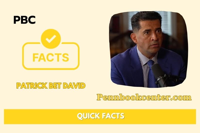 Patrick Bet David Quick Facts